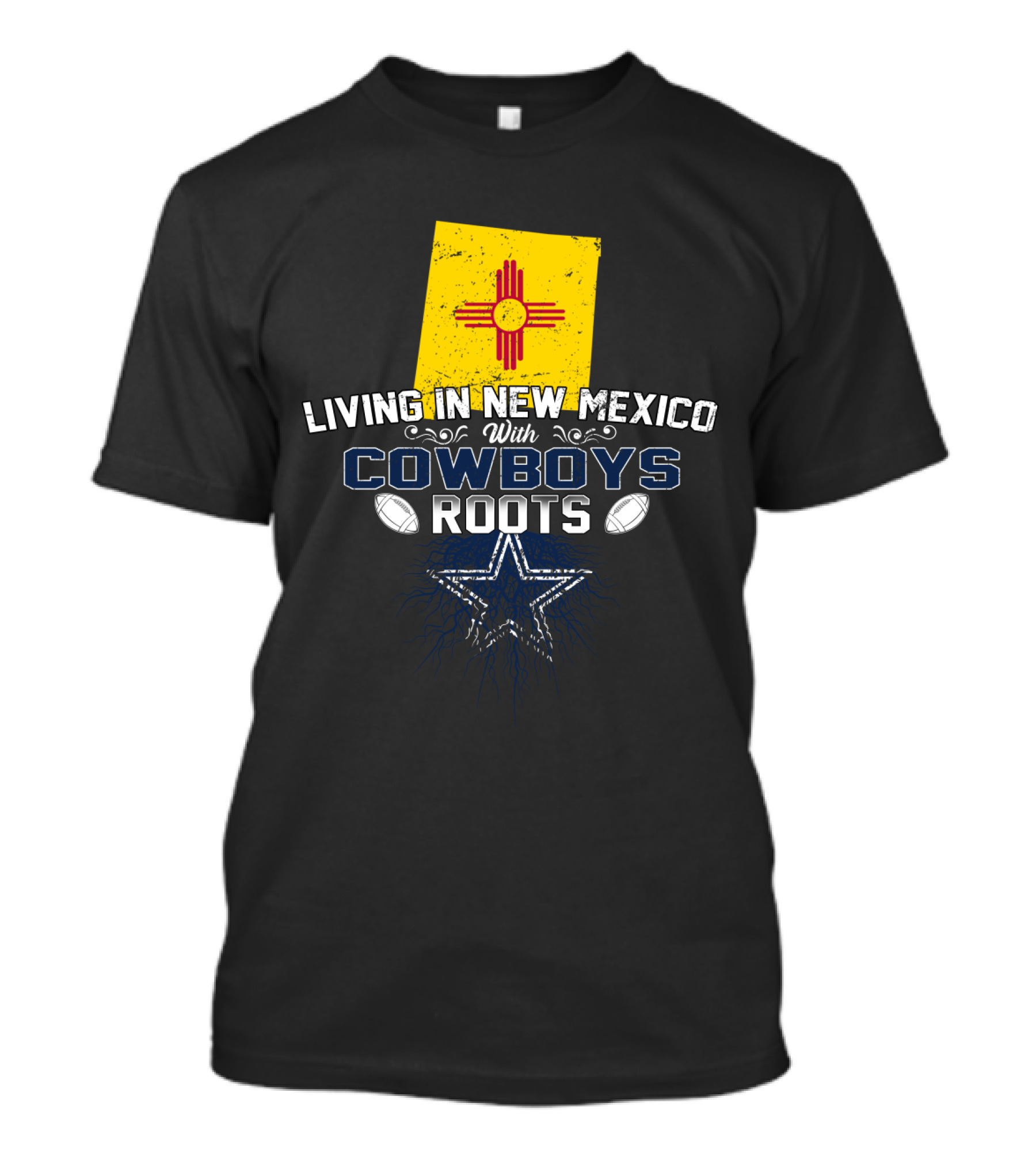 Living In New Mexico With Cowboys Roots And Zia Symbol Delight T-Shirt