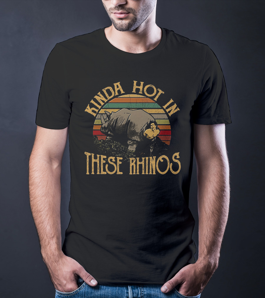 Kinda Hot In These Rhinos Ace Ventura Retro Vintage Stripes T-Shirt