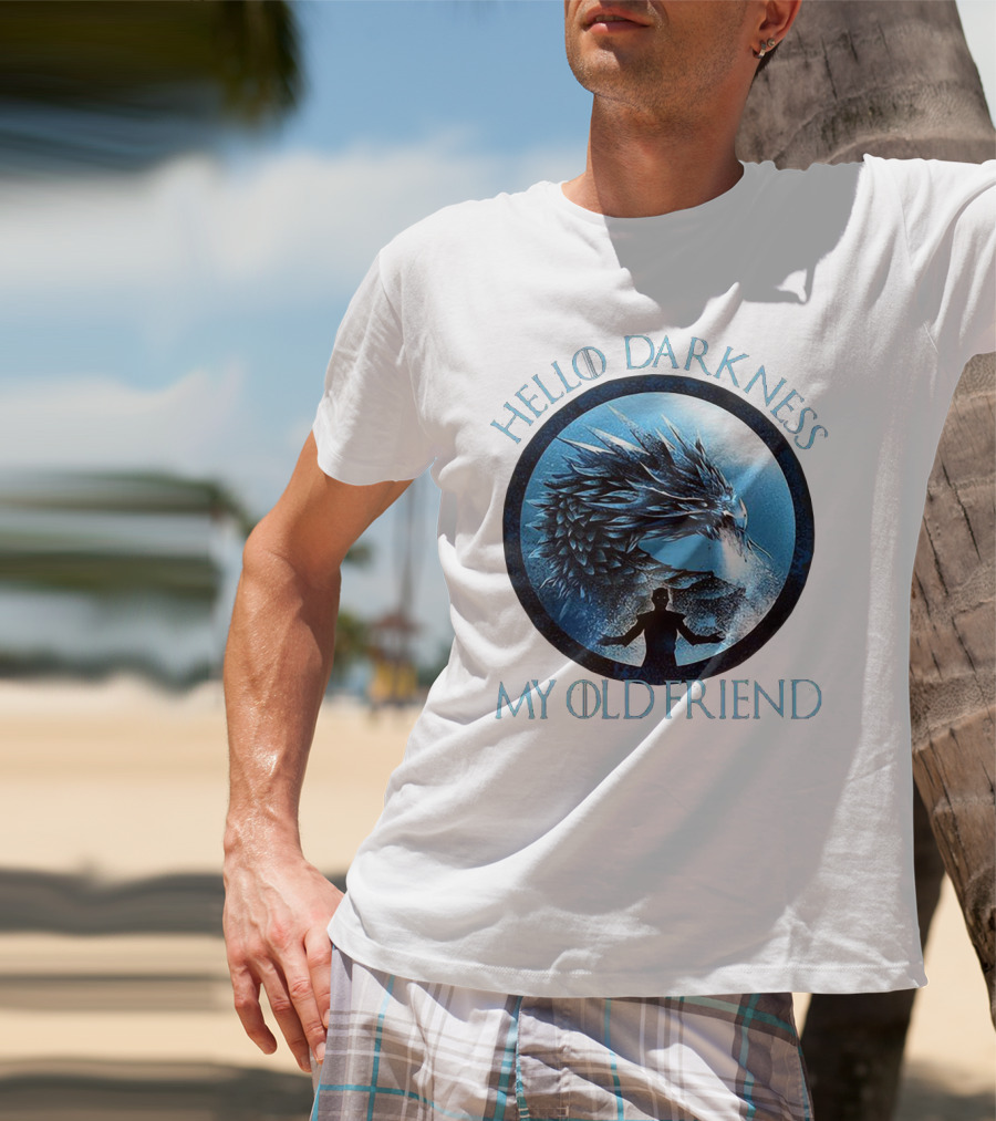 Hello Darkness My Old Friend Night King Dragon Fantasy T-Shirt