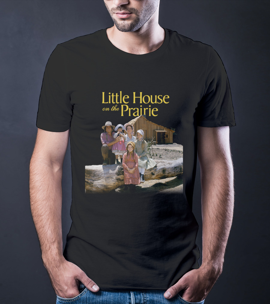 Little House On The Prairie Family In Rustic Homestead Setting T-Shirt