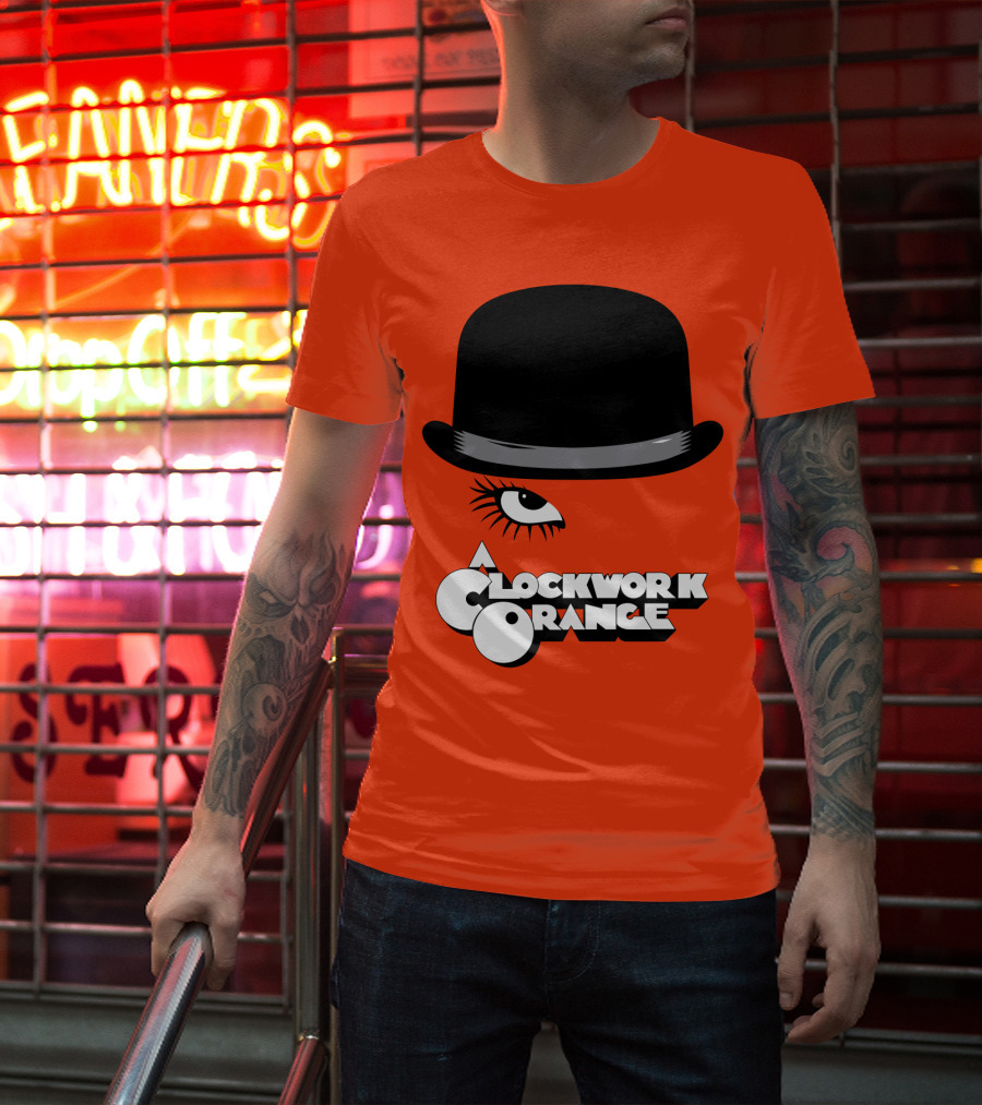 A Clockwork Orange Bowler Hat And Eyelash T-Shirt