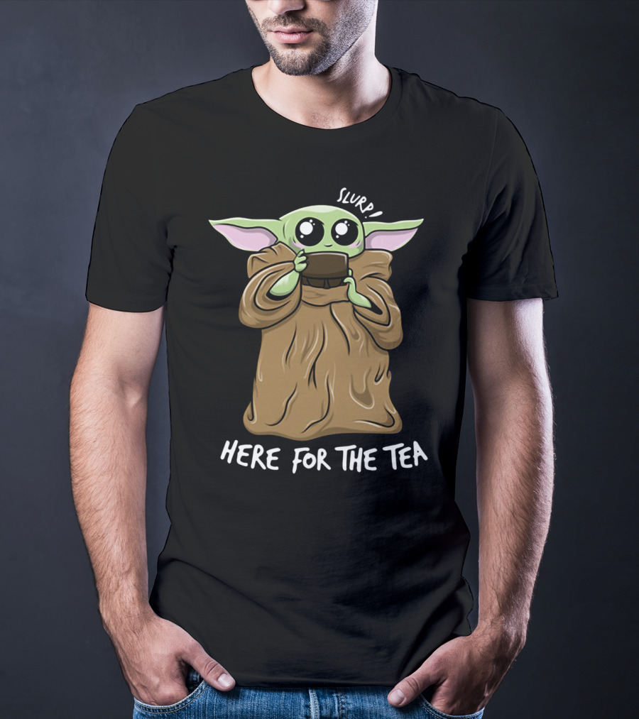 Baby Yoda Kawaii Slurp Here For The Tea Meme T-Shirt