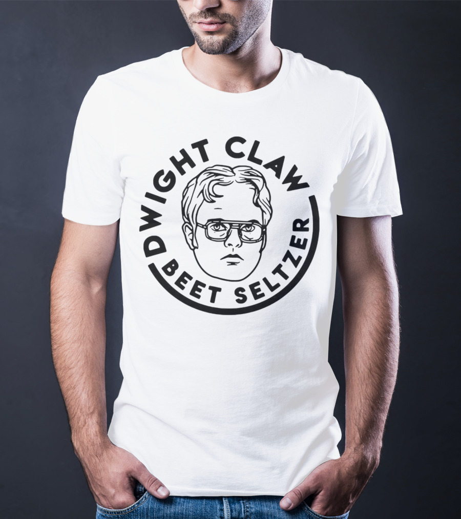 Dwight Claw Beet Seltzer Schrute Face Drawing T-Shirt
