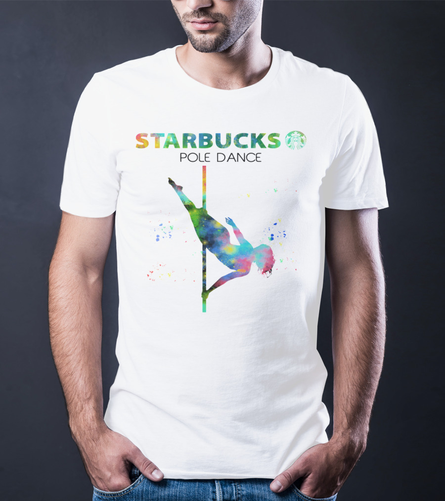 Starbucks Pole Dance Colorful T-Shirt