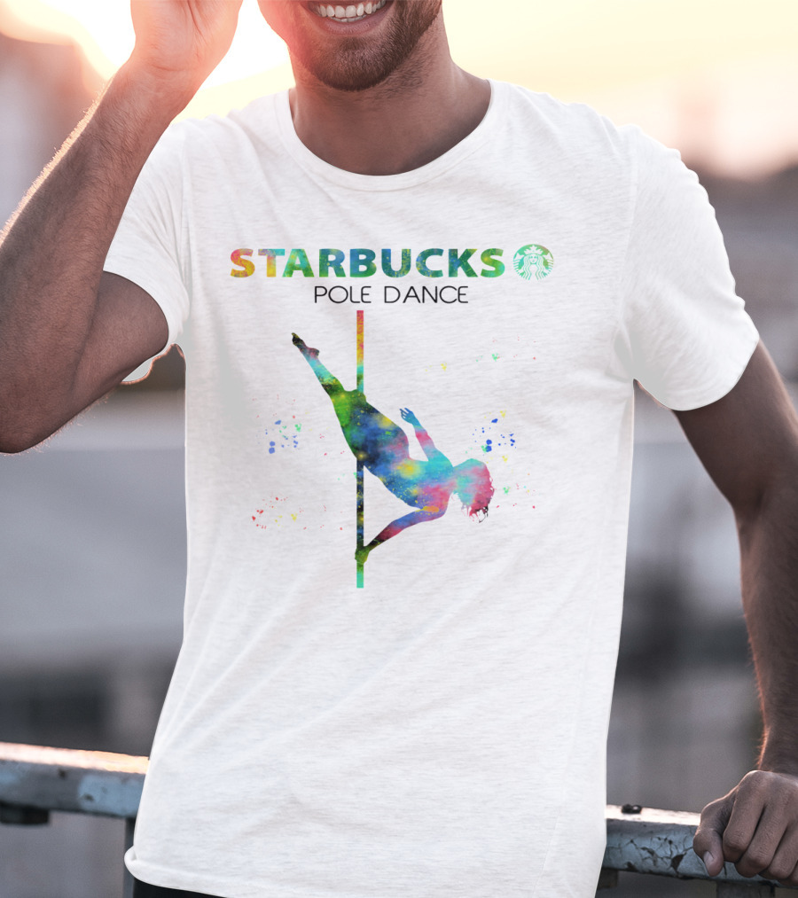 Starbucks Pole Dance Colorful T-Shirt
