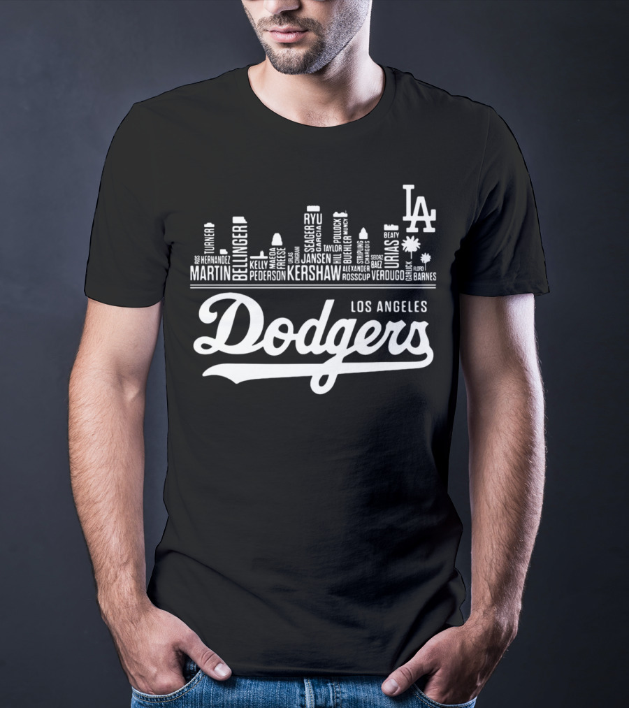 Los Angeles Dodgers Kershaw Bellinger Ramirez Pederson Seager Jansen Ryu Hernandez Urias Stripling Verdugo Taylor Martinez T-Shirt