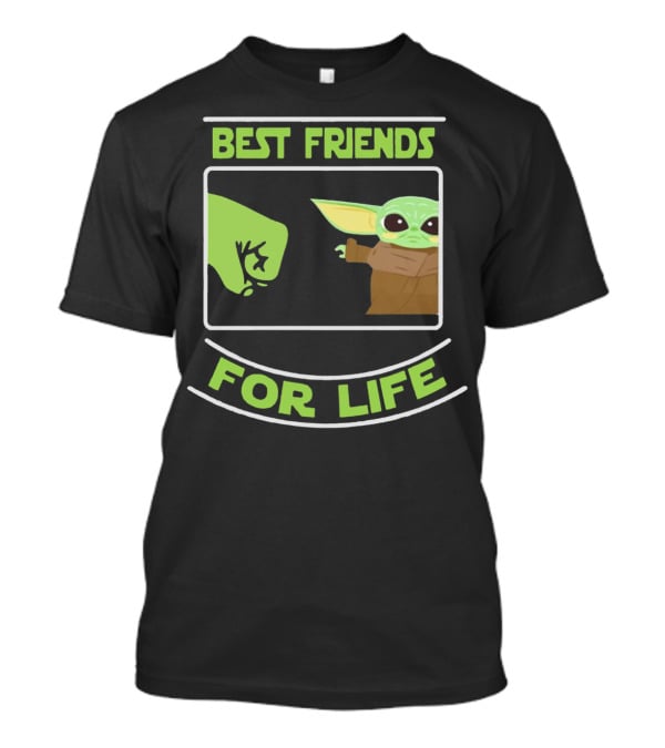 Best Friends For Life Baby Yoda Fist Bump Iconic Meme T-Shirt