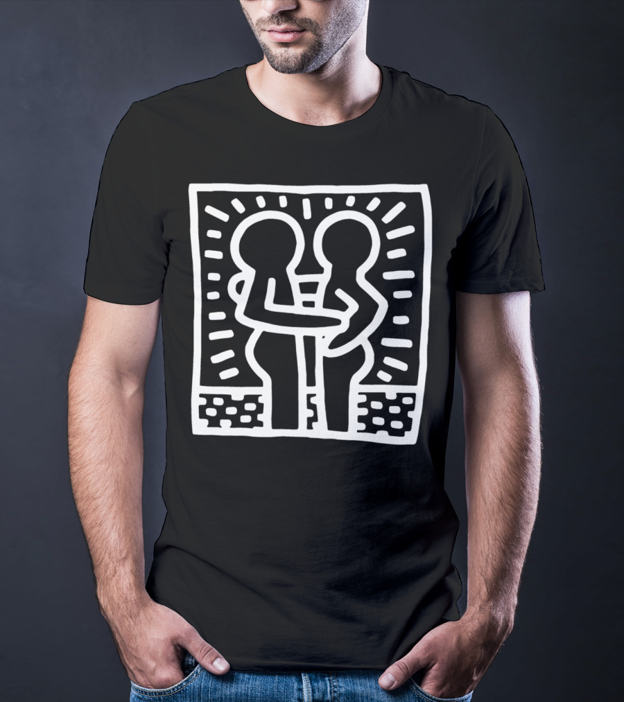 Keith Haring Embrace Iconic Radiant Figures T-Shirt