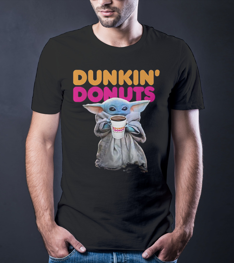 Dunkin' Donuts Baby Yoda Star Wars Coffee Cup T-Shirt