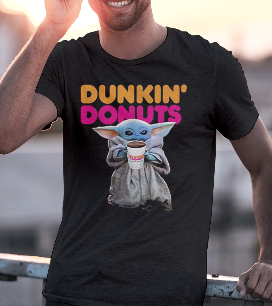 Dunkin' Donuts Baby Yoda Star Wars Coffee Cup T-Shirt