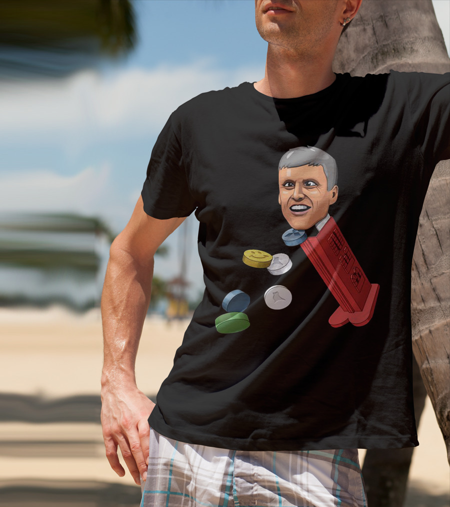 Jim’ll Paint It Dispenser With Flying Colorful Tablets T-Shirt