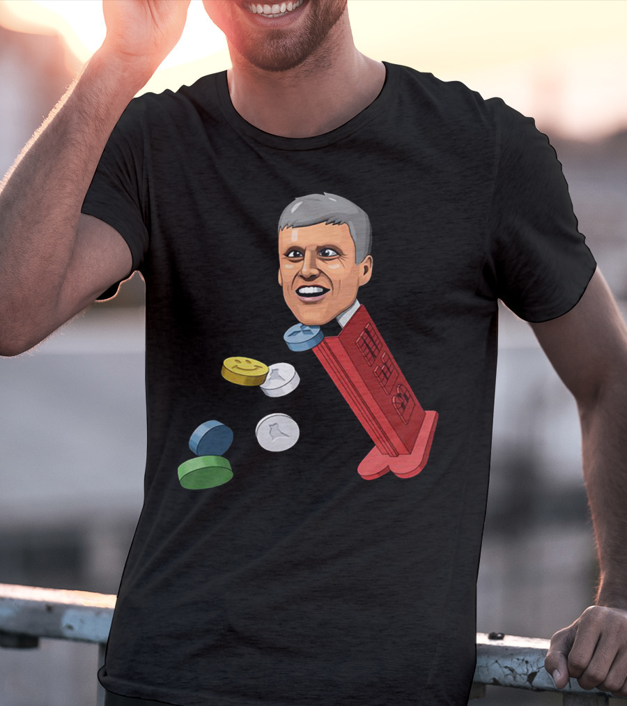 Jim’ll Paint It Dispenser With Flying Colorful Tablets T-Shirt