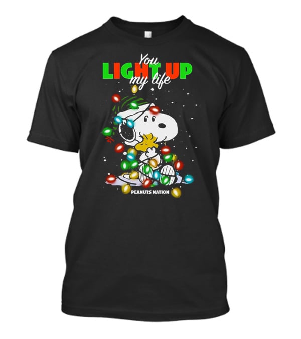 You Light Up My Life Snoopy Peanuts Nation Christmas Lights T-Shirt