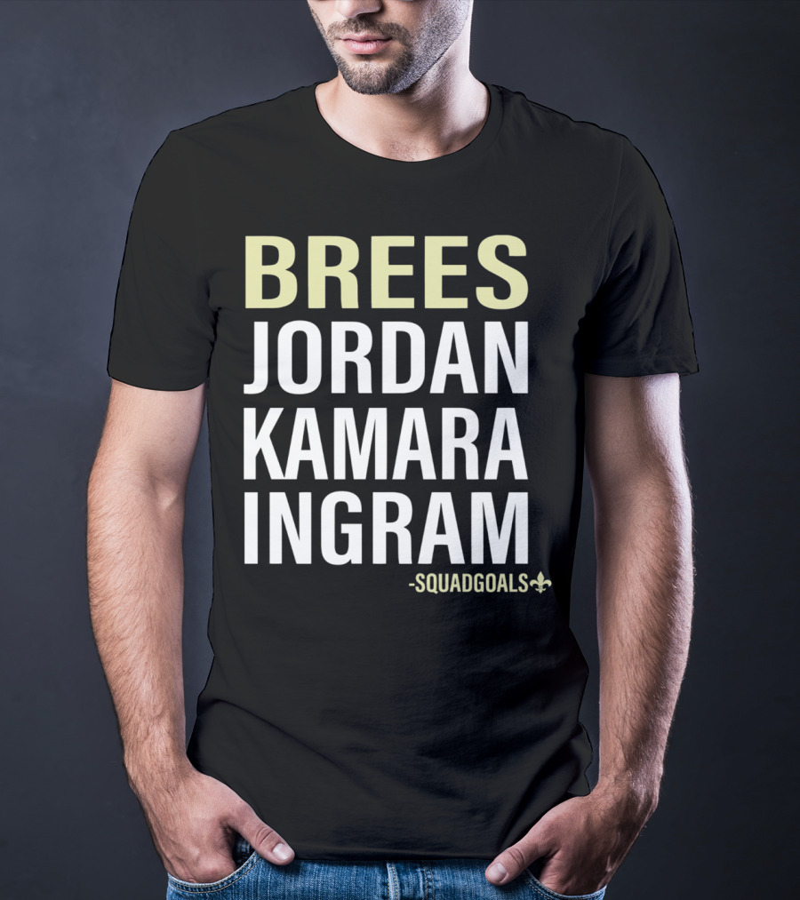 Brees Jordan Kamara Ingram Squad Goals Fleur-de-Lis T-Shirt