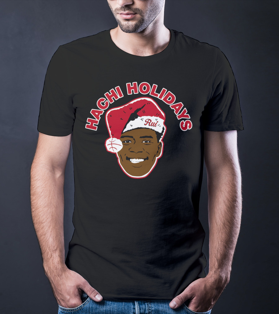 Hachi Holidays Rui Santa Hat Basketball Black T-Shirt
