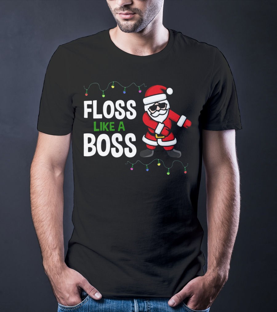 Floss Like A Boss Christmas Dance Santa T-Shirt