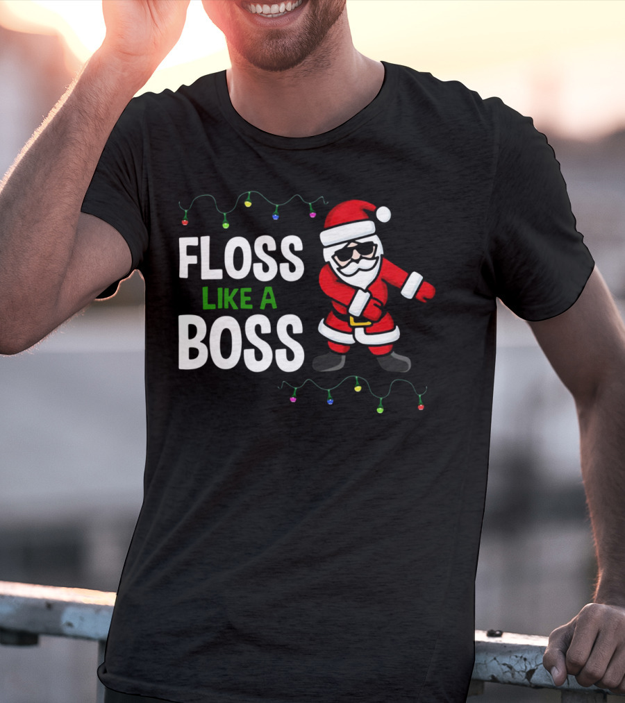Floss Like A Boss Christmas Dance Santa T-Shirt