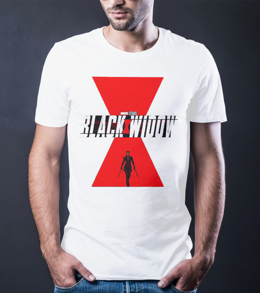 Marvel Studios Black Widow Scarlett Johansson Red Hourglass T-Shirt