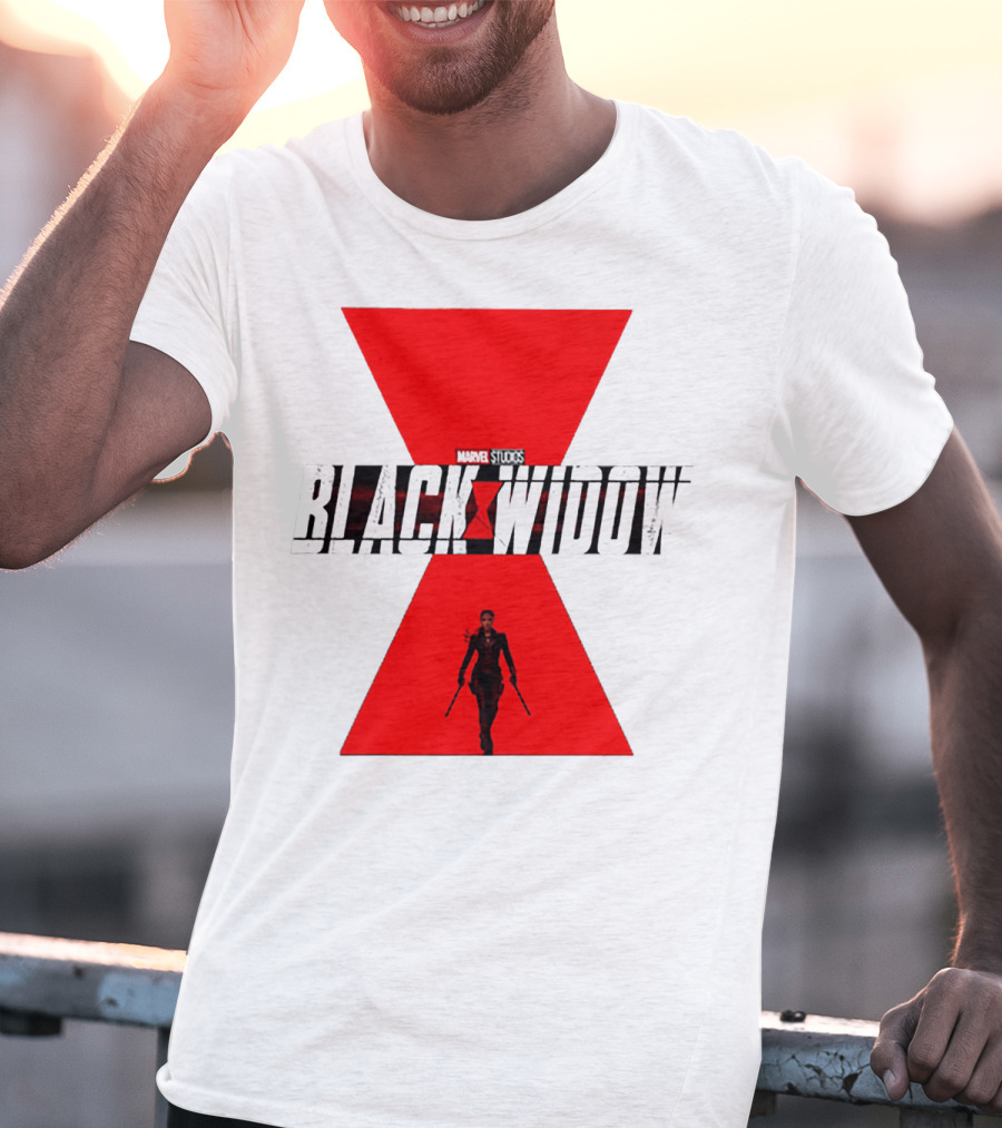 Marvel Studios Black Widow Scarlett Johansson Red Hourglass T-Shirt