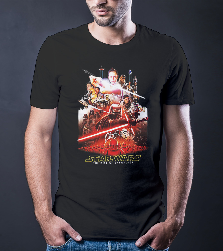 Star Wars The Rise Of Skywalker Characters Signatures T-Shirt
