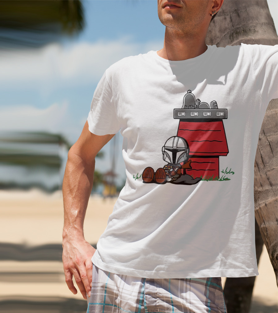 The Mandalorian And Snoopy House Crossover T-Shirt