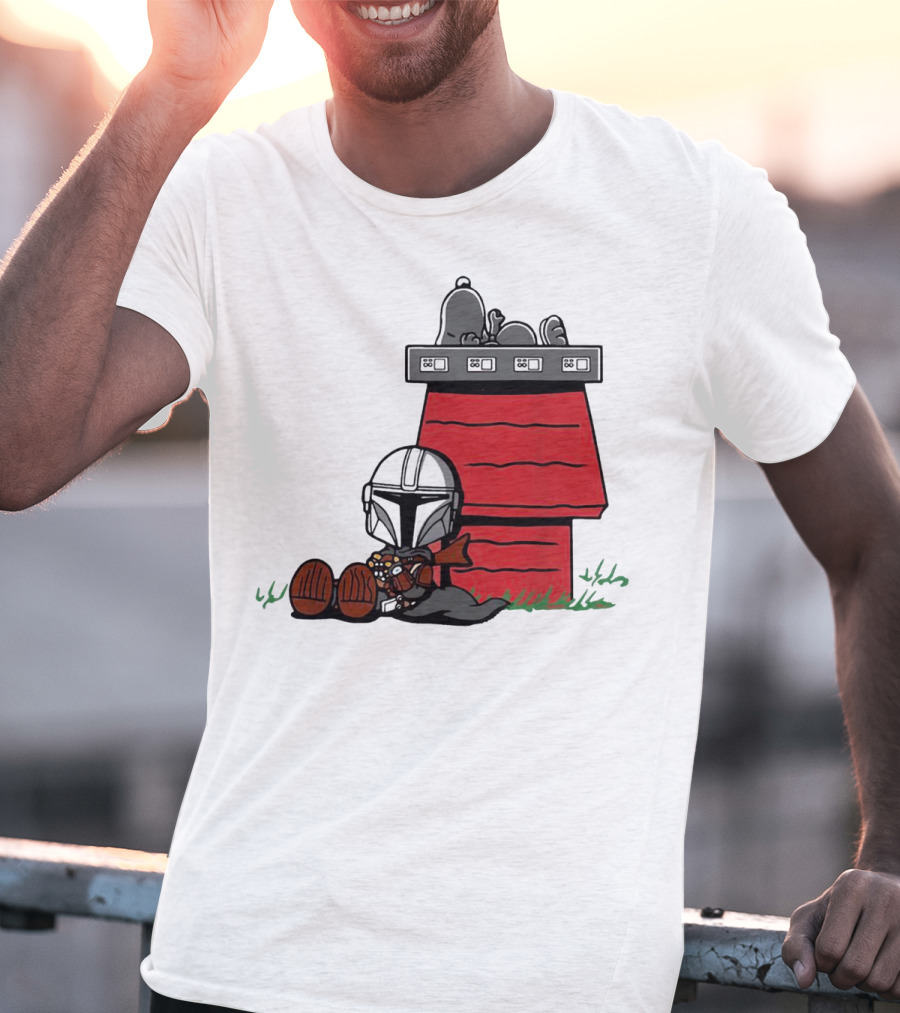 The Mandalorian And Snoopy House Crossover T-Shirt