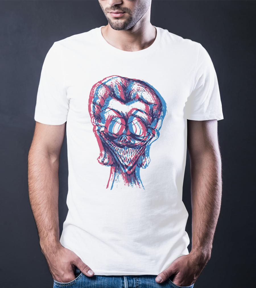 Pray For Albania Optical Illusion Joker Face T-Shirt