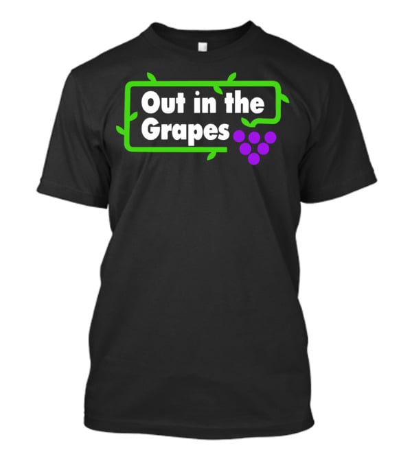 Out In The Grapes Vine Frame With Purple Grapes T-Shirt