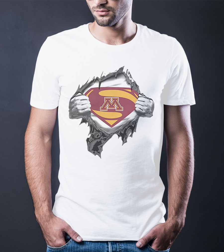 Minnesota Golden Gophers Superhero Symbol Inside Reveal T-Shirt