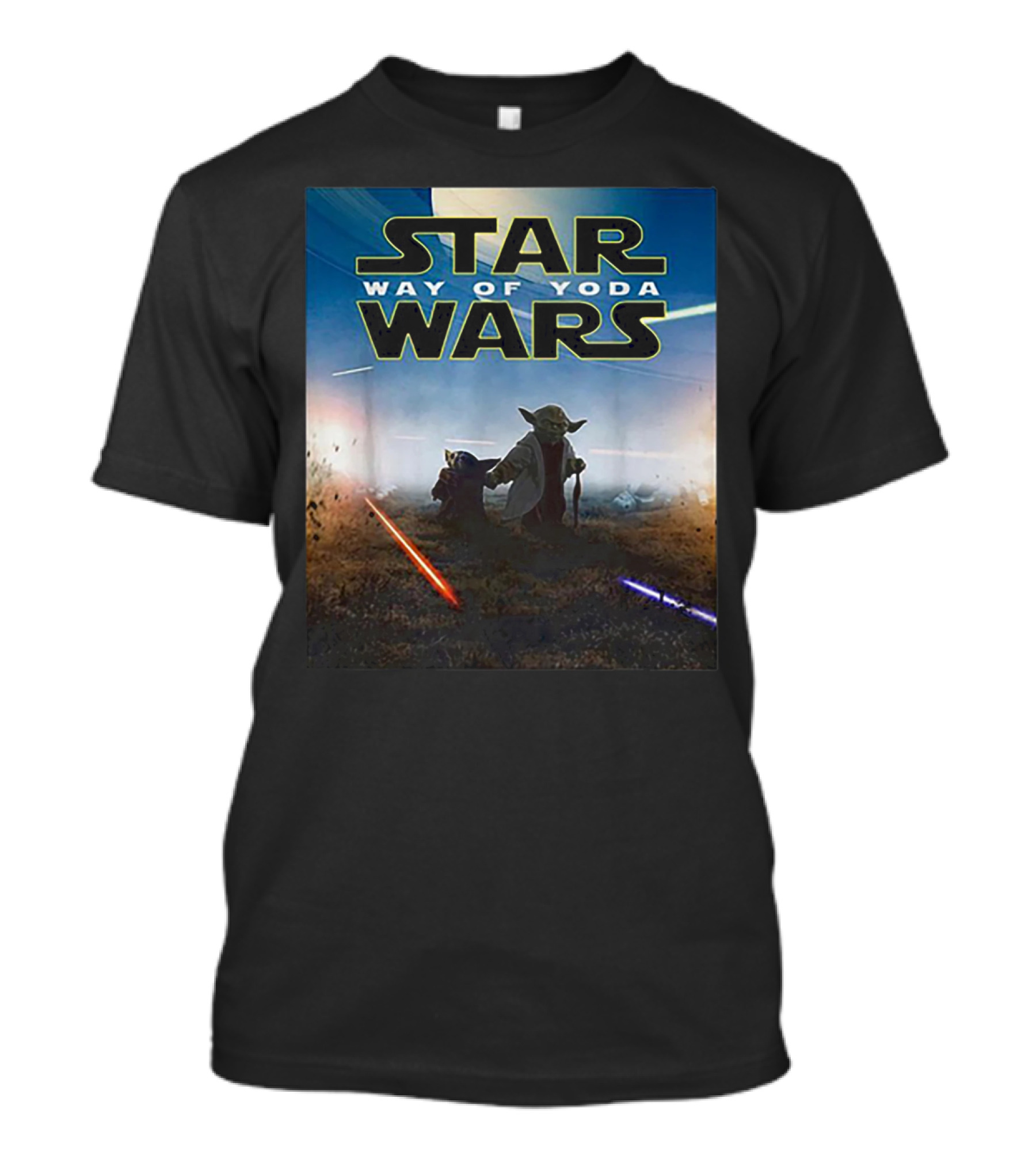 Star Wars Way Of Yoda Lightsaber Duel Scene T-Shirt