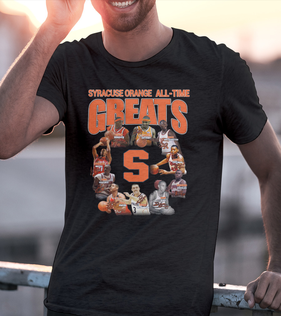 Syracuse Orange All-Time Greats Basketball Legends Featuring Carmelo Anthony And Pearl Washington T-Shirt