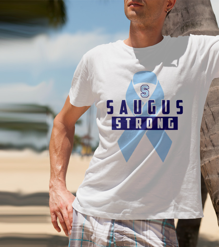 Saugus Strong Blue Ribbon S T-Shirt