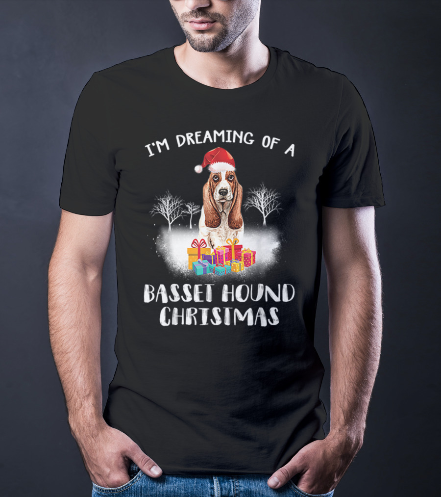 I'm Dreaming Of A Basset Hound Christmas T-Shirt