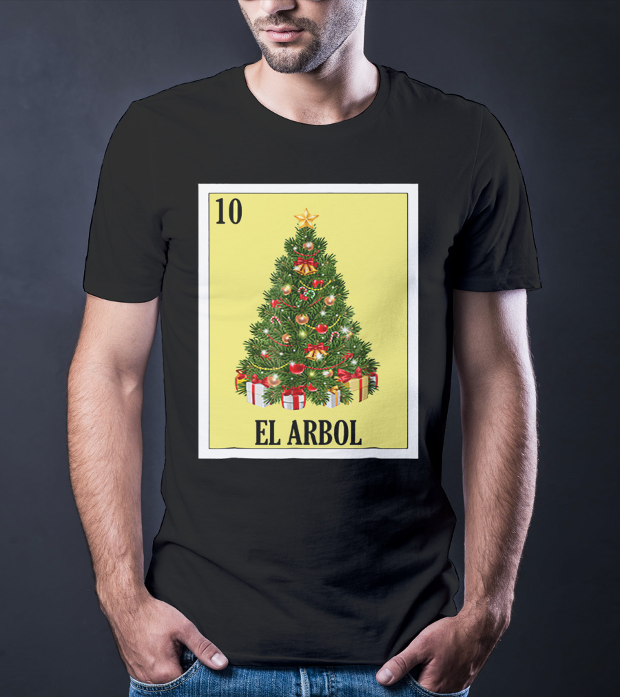 El Arbol Christmas Navidad Lotería Card 10 T-Shirt