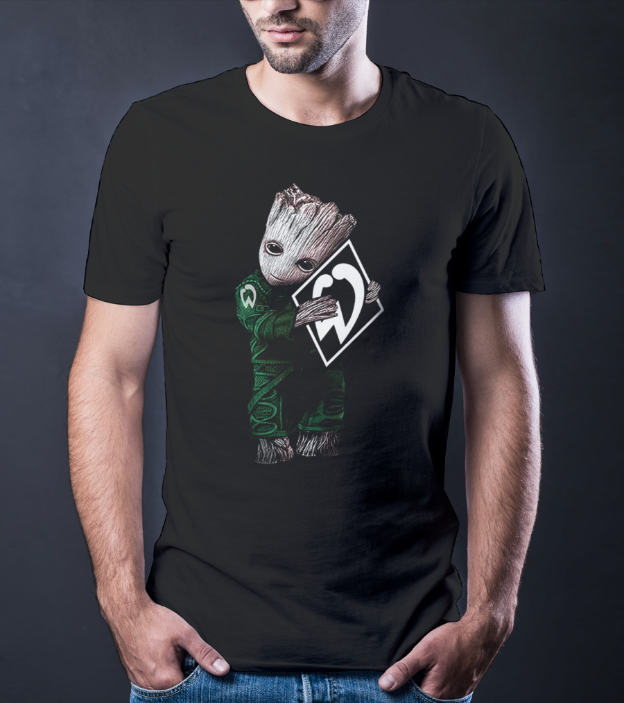Baby Groot Embracing Werder Bremen Soccer T-Shirt