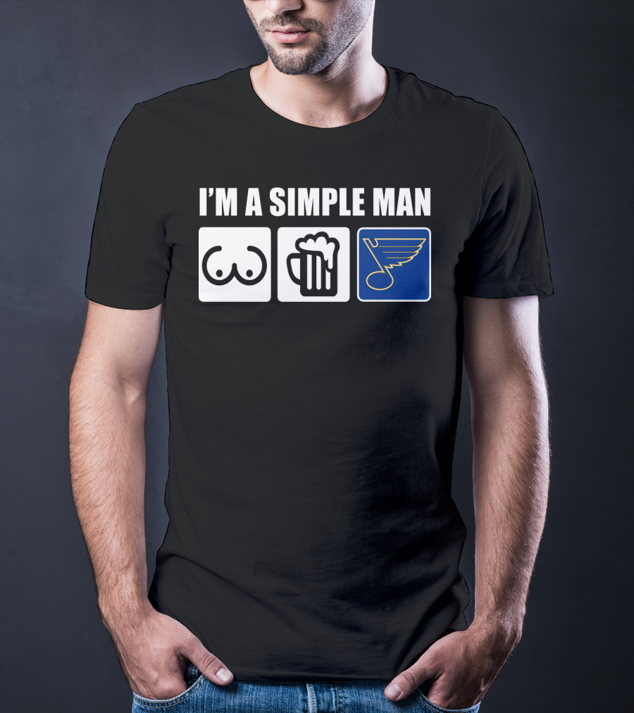 I'm A Simple Man Beer Blue T-Shirt