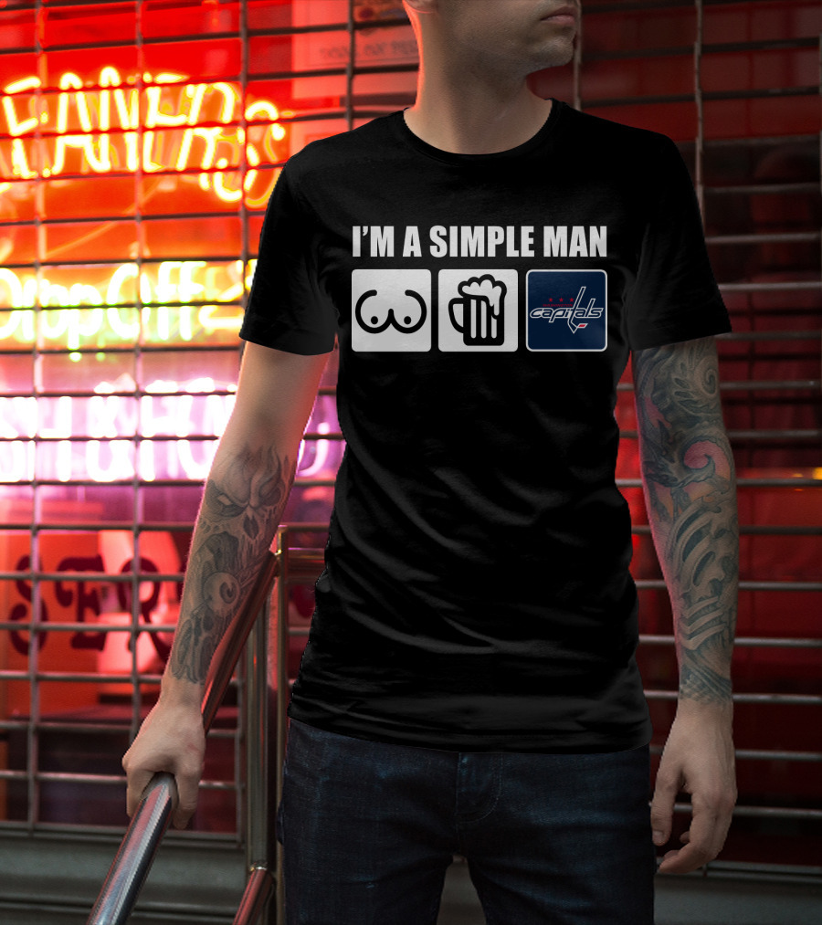 I'm A Simple Man Beer Capitals Logo Icons T-Shirt