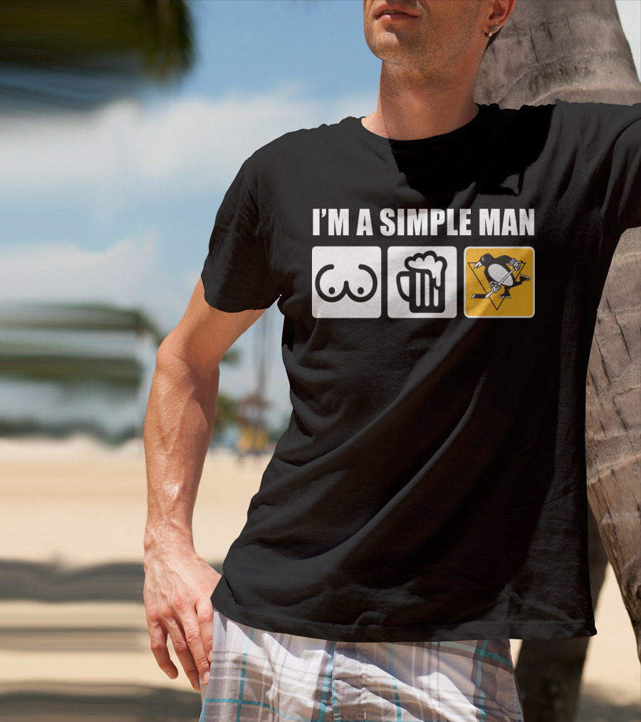 I'm A Simple Man Beer Penguins T-Shirt