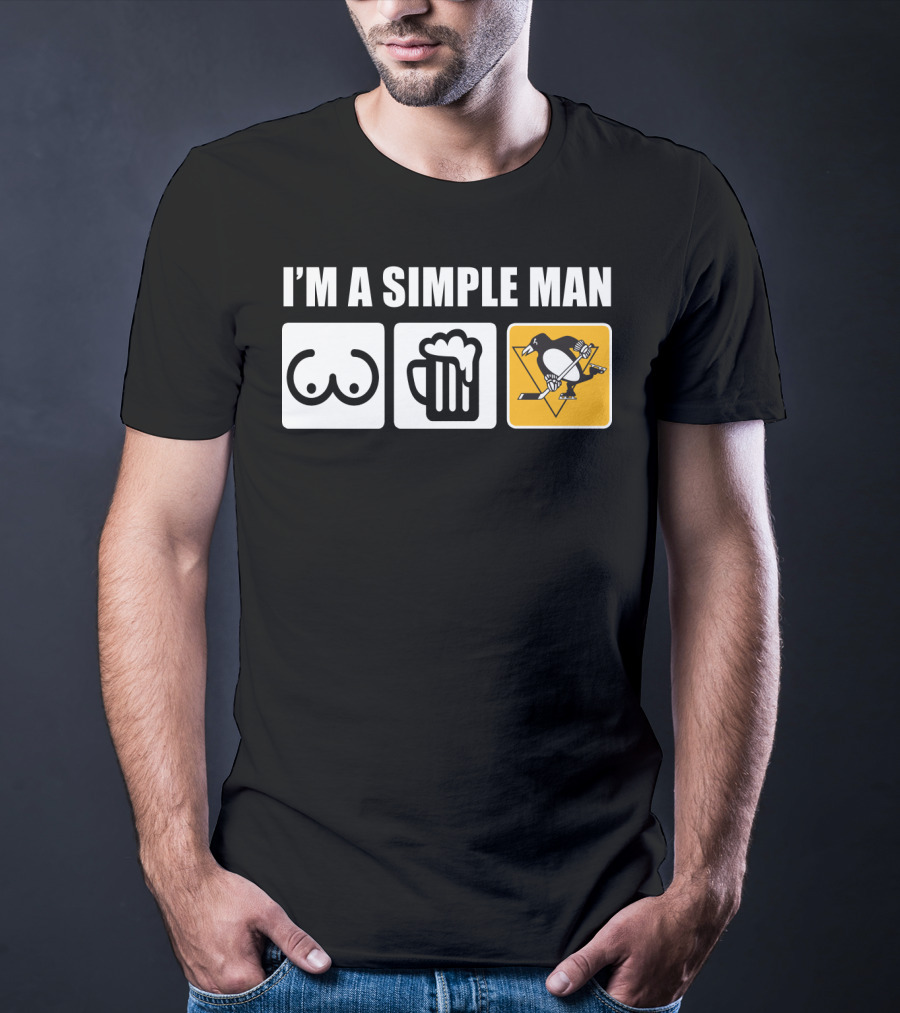 I'm A Simple Man Beer Penguins T-Shirt