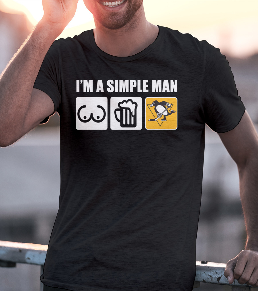 I'm A Simple Man Beer Penguins T-Shirt