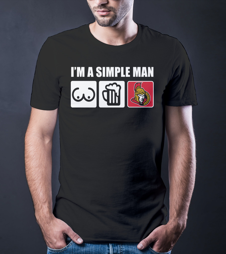 I'm A Simple Man Beer Senators T-Shirt