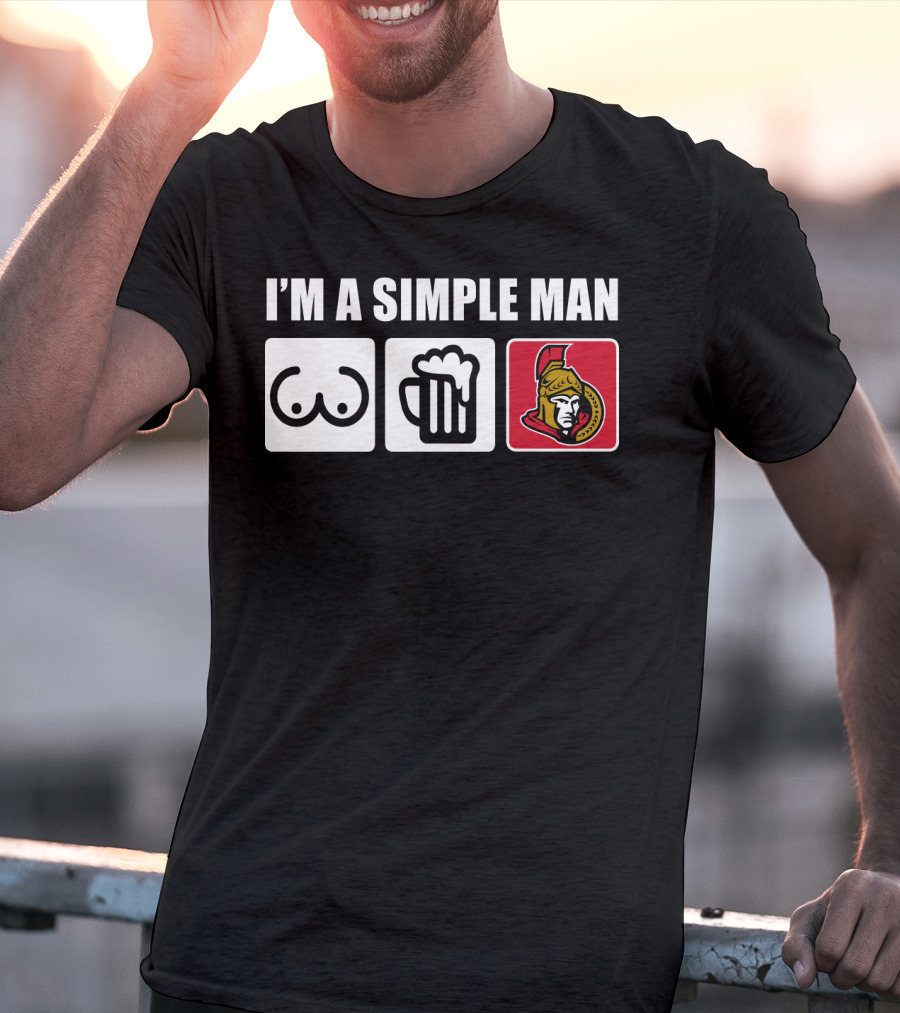 I'm A Simple Man Beer Senators T-Shirt