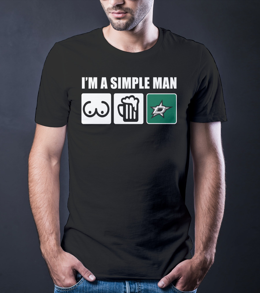 I'm A Simple Man Beer Stars T-Shirt