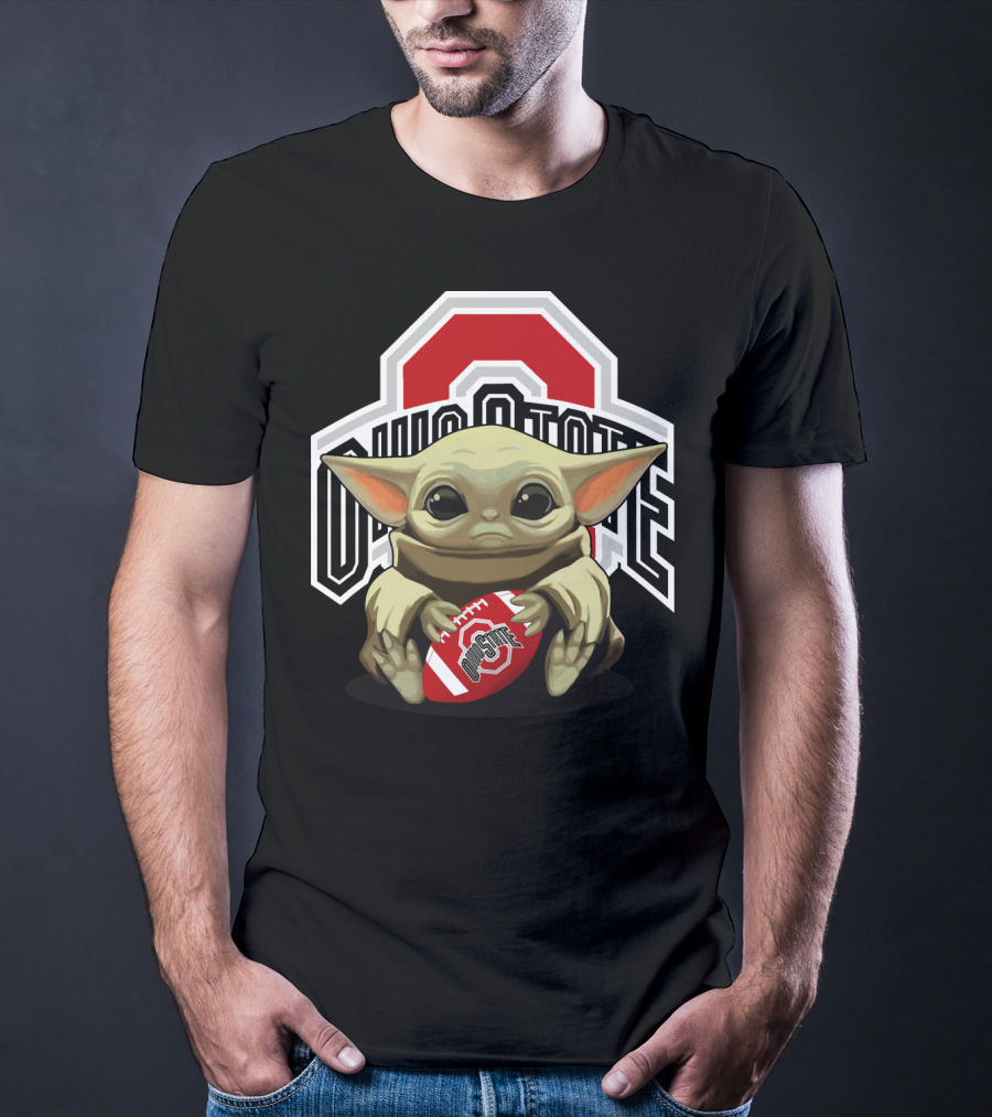 Ohio State Baby Yoda Football T-Shirt