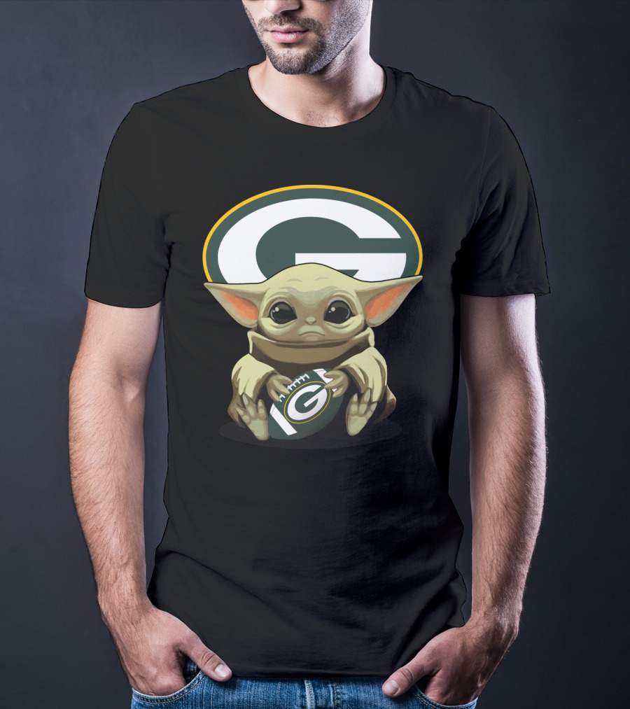 Yoda Baby Green Bay Packers Football T-Shirt