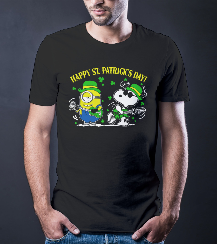 Happy St. Patrick's Day Snoopy Minion Party T-Shirt