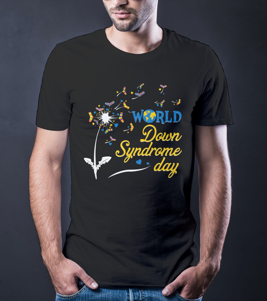 World Down Syndrome Day Dandelion Socks T-Shirt