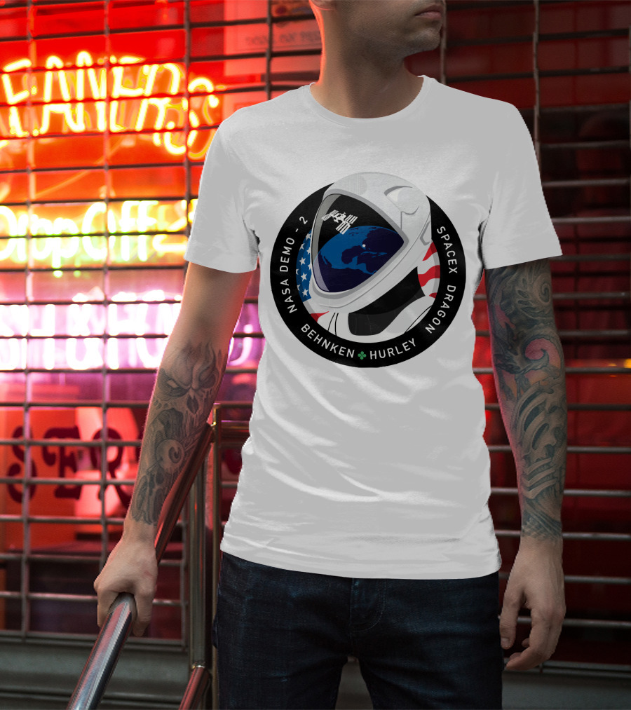 NASA Demo-2 SpaceX Dragon Behnken Hurley Patch T-Shirt