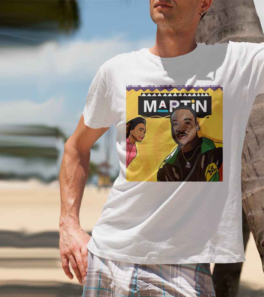 Wassup Like Martin Tribute Yellow Art With Icons T-Shirt