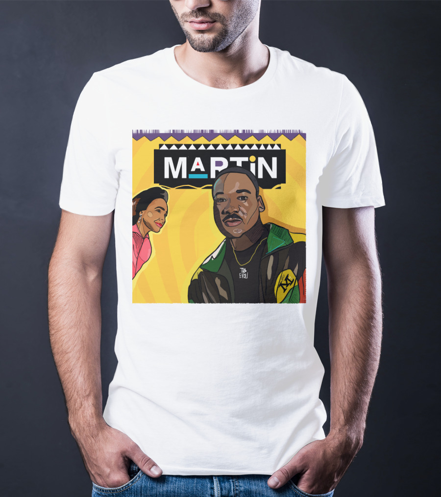 Wassup Like Martin Tribute Yellow Art With Icons T-Shirt
